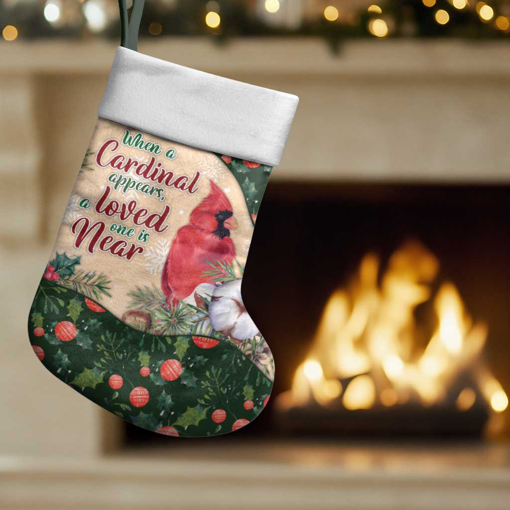 Cardinal Christmas Stocking Love Near The Xmas - Wonder Print Shop