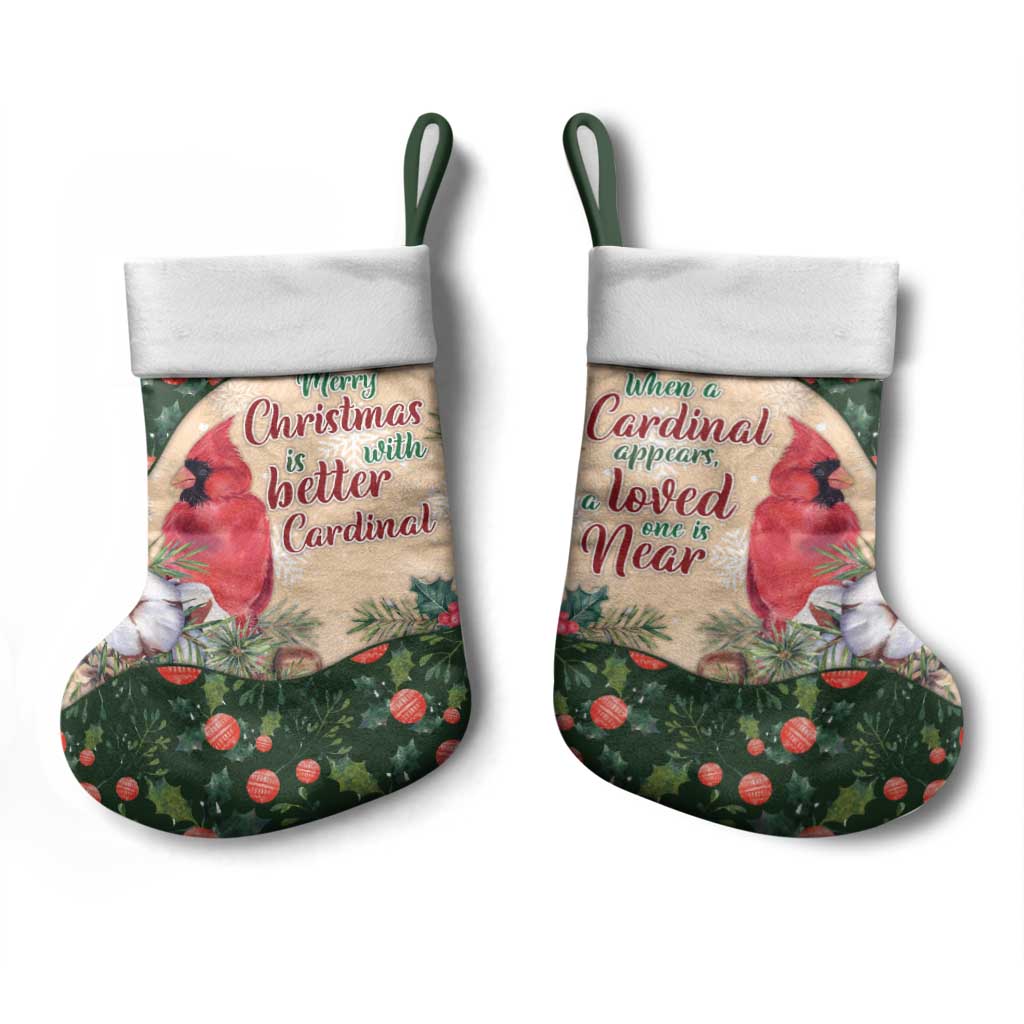 Cardinal Christmas Stocking Love Near The Xmas - Wonder Print Shop