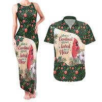 Memorial Cardinal Christmas Couples Matching Tank Maxi Dress and Hawaiian Shirt When A Cardinal Appears Loved One Is Near - Wonder Print Shop