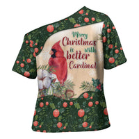 Memorial Cardinal Christmas Cross Shoulder Shirt When A Cardinal Appears Loved One Is Near - Wonder Print Shop