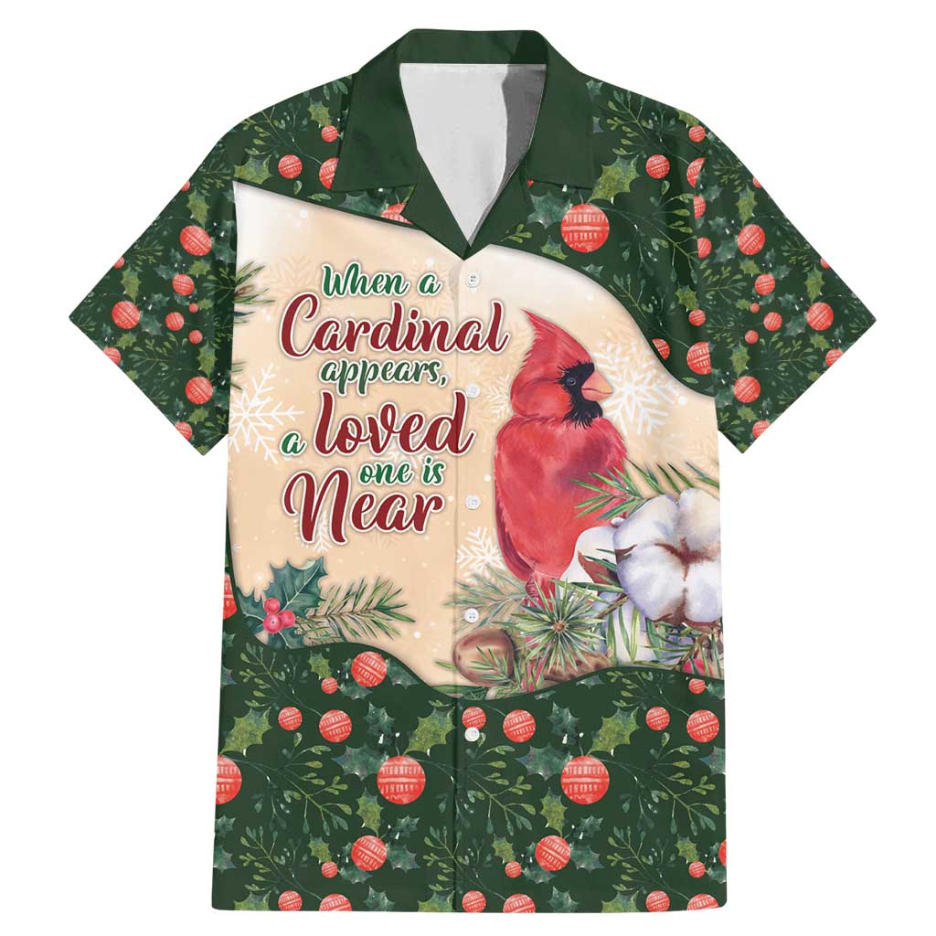 Memorial Cardinal Christmas Family Matching Mermaid Dress and Hawaiian Shirt When A Cardinal Appears Loved One Is Near - Wonder Print Shop