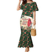 Memorial Cardinal Christmas Family Matching Mermaid Dress and Hawaiian Shirt When A Cardinal Appears Loved One Is Near - Wonder Print Shop