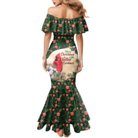 Memorial Cardinal Christmas Family Matching Mermaid Dress and Hawaiian Shirt When A Cardinal Appears Loved One Is Near - Wonder Print Shop