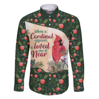 Memorial Cardinal Christmas Family Matching Off The Shoulder Long Sleeve Dress and Hawaiian Shirt When A Cardinal Appears Loved One Is Near - Wonder Print Shop