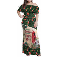 Memorial Cardinal Christmas Family Matching Off Shoulder Maxi Dress and Hawaiian Shirt When A Cardinal Appears Loved One Is Near - Wonder Print Shop