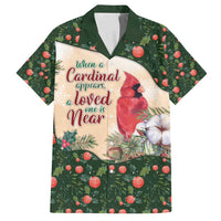 Memorial Cardinal Christmas Family Matching Off Shoulder Short Dress and Hawaiian Shirt When A Cardinal Appears Loved One Is Near - Wonder Print Shop