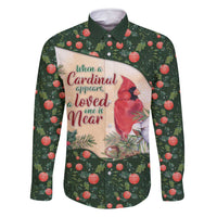 Memorial Cardinal Christmas Family Matching Off Shoulder Short Dress and Hawaiian Shirt When A Cardinal Appears Loved One Is Near - Wonder Print Shop