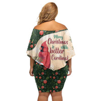 Memorial Cardinal Christmas Family Matching Off Shoulder Short Dress and Hawaiian Shirt When A Cardinal Appears Loved One Is Near - Wonder Print Shop