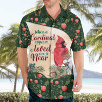 Memorial Cardinal Christmas Hawaiian Shirt When A Cardinal Appears Loved One Is Near - Wonder Print Shop