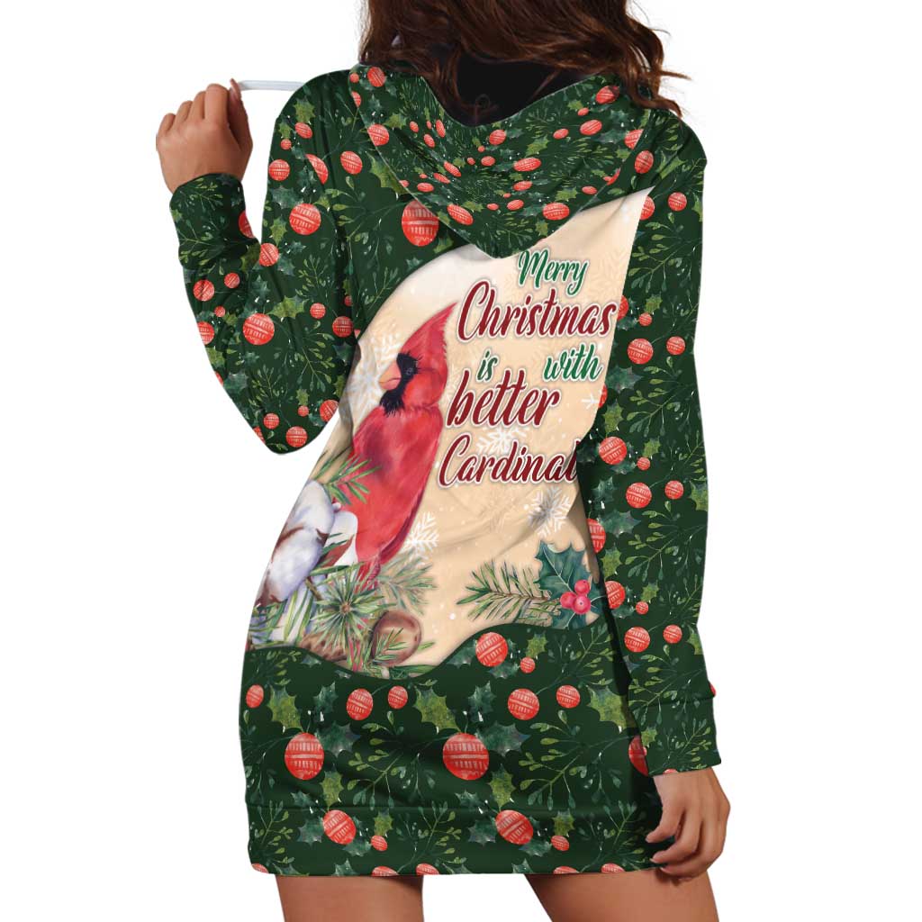 Memorial Cardinal Christmas Hoodie Dress When A Cardinal Appears Loved One Is Near - Wonder Print Shop