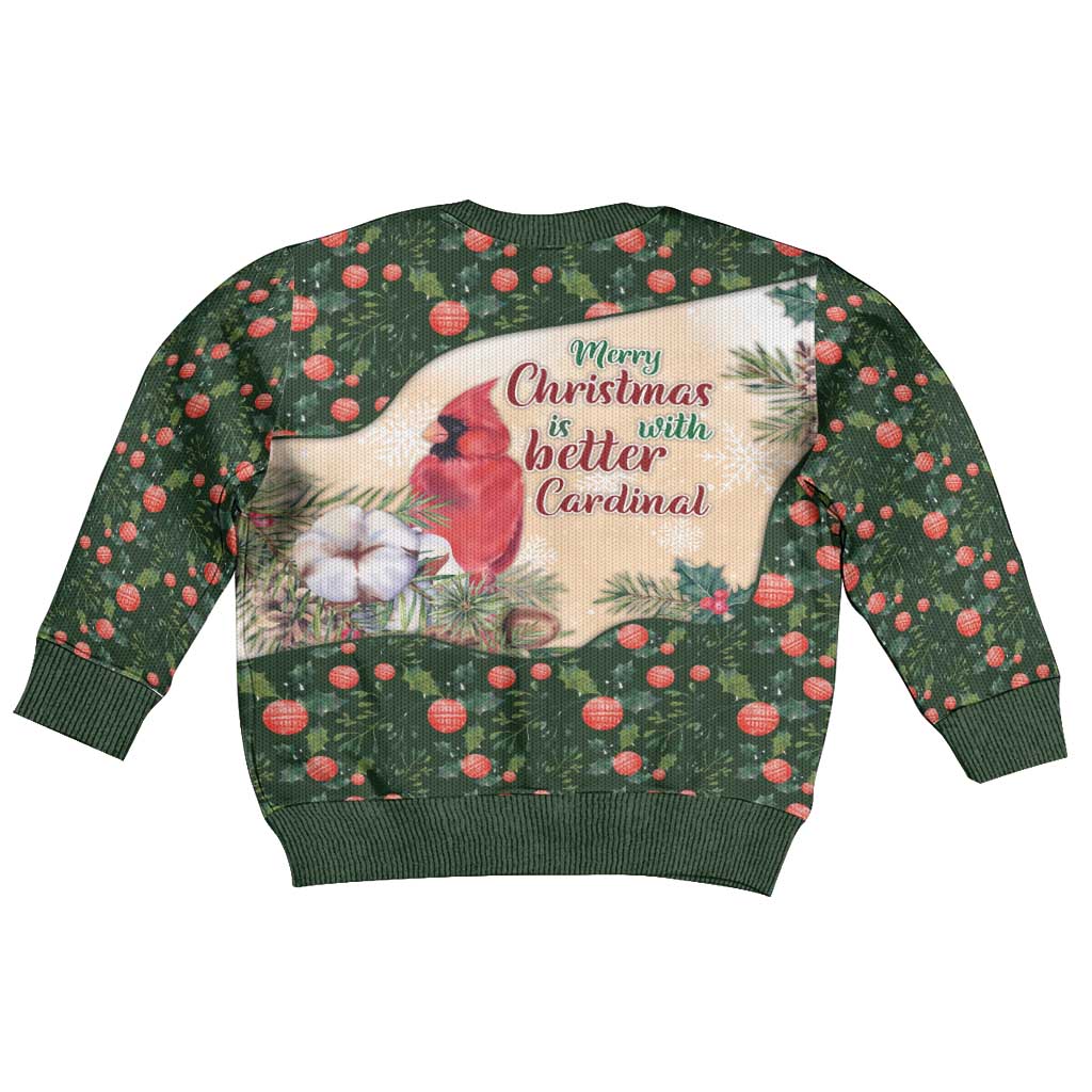 Cardinal Christmas Kid Ugly Christmas Sweater Love Near The Xmas - Wonder Print Shop