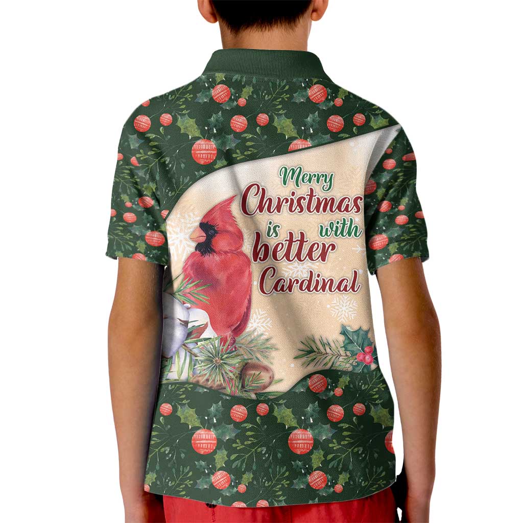 Memorial Cardinal Christmas Kid Polo Shirt When A Cardinal Appears Loved One Is Near - Wonder Print Shop