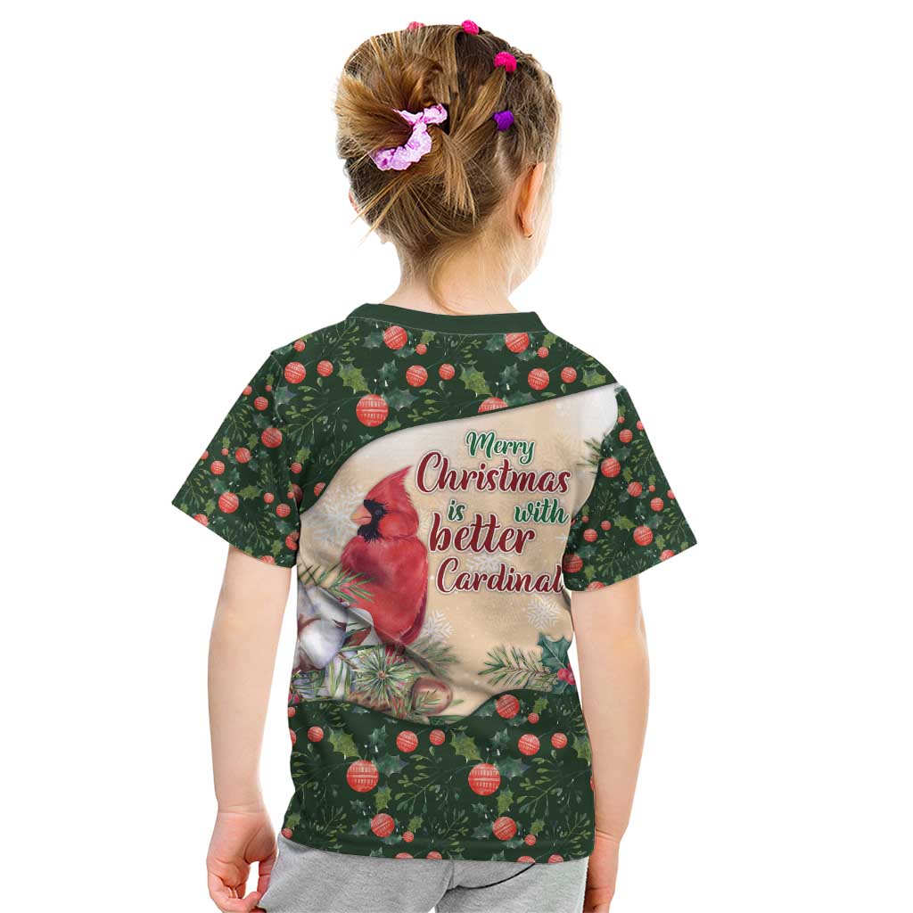 Memorial Cardinal Christmas Kid T Shirt When A Cardinal Appears Loved One Is Near - Wonder Print Shop
