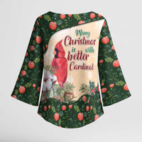 Memorial Cardinal Christmas Kimono Sleeve Blouse When A Cardinal Appears Loved One Is Near - Wonder Print Shop
