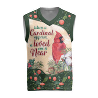 Cardinal Christmas Knitted V-Neck Vest Love Near The Xmas - Wonder Print Shop
