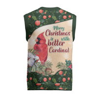 Cardinal Christmas Knitted V-Neck Vest Love Near The Xmas - Wonder Print Shop