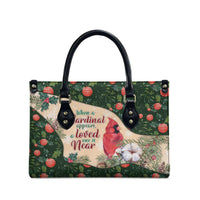 Memorial Cardinal Christmas Leather Bag When A Cardinal Appears Loved One Is Near - Wonder Print Shop