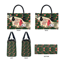 Memorial Cardinal Christmas Leather Bag When A Cardinal Appears Loved One Is Near - Wonder Print Shop