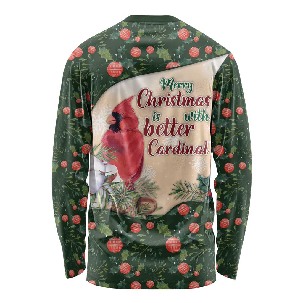 Memorial Cardinal Christmas Long Sleeve Shirt When A Cardinal Appears Loved One Is Near - Wonder Print Shop