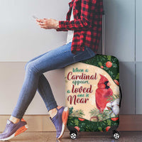 Memorial Cardinal Christmas Luggage Cover When A Cardinal Appears Loved One Is Near - Wonder Print Shop