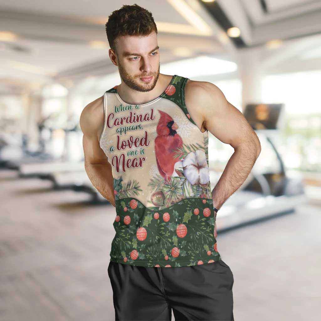 Memorial Cardinal Christmas Men Tank Top When A Cardinal Appears Loved One Is Near - Wonder Print Shop