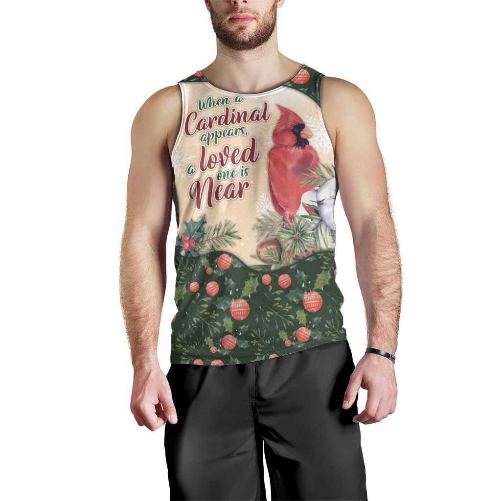 Memorial Cardinal Christmas Men Tank Top When A Cardinal Appears Loved One Is Near - Wonder Print Shop