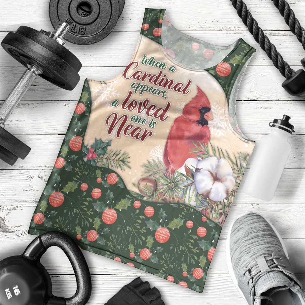 Memorial Cardinal Christmas Men Tank Top When A Cardinal Appears Loved One Is Near - Wonder Print Shop