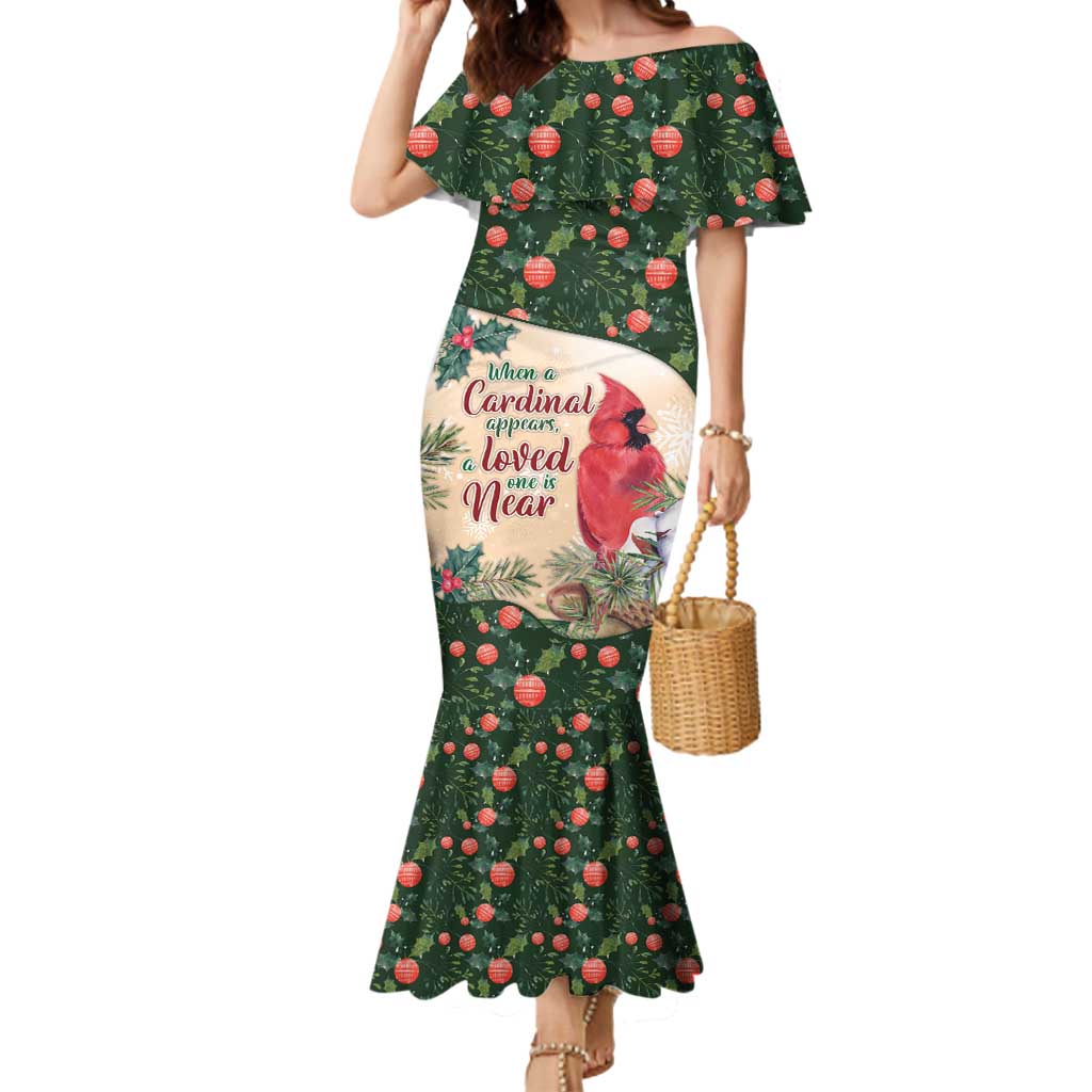 Memorial Cardinal Christmas Mermaid Dress When A Cardinal Appears Loved One Is Near - Wonder Print Shop