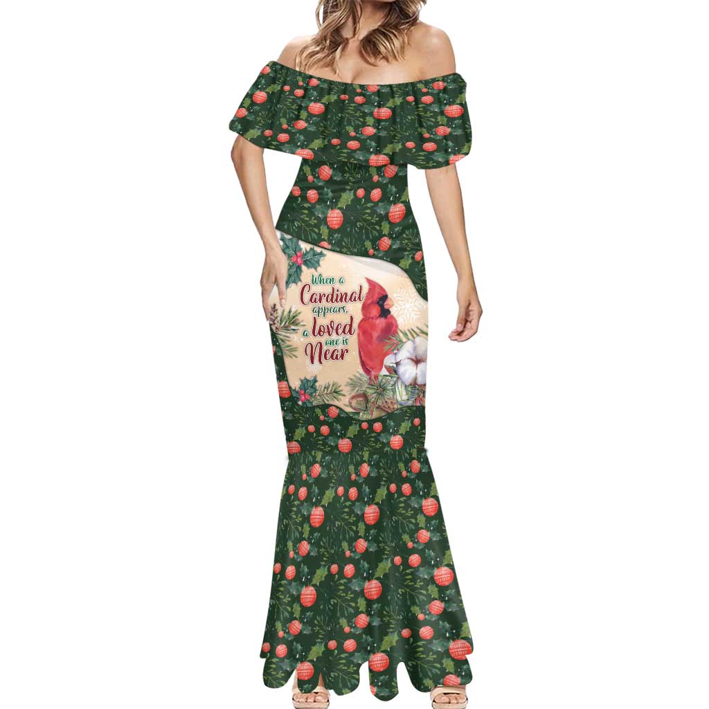 Memorial Cardinal Christmas Mermaid Dress When A Cardinal Appears Loved One Is Near - Wonder Print Shop