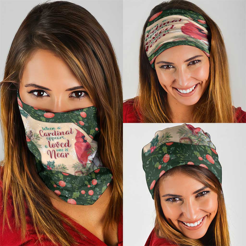 Memorial Cardinal Christmas Neck Gaiter When A Cardinal Appears Loved One Is Near - Wonder Print Shop