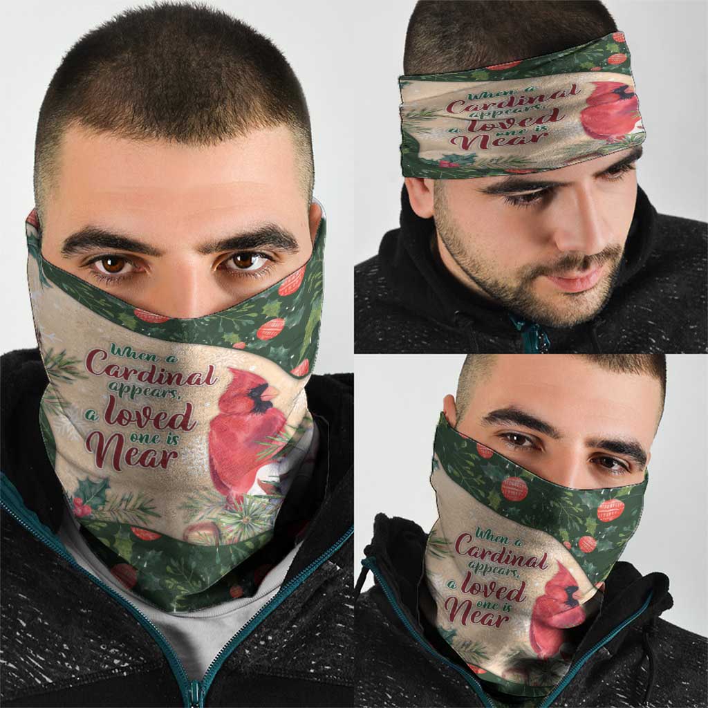 Memorial Cardinal Christmas Neck Gaiter When A Cardinal Appears Loved One Is Near - Wonder Print Shop