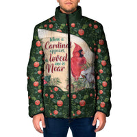 Memorial Cardinal Christmas Padded Jacket When A Cardinal Appears Loved One Is Near - Wonder Print Shop