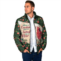 Memorial Cardinal Christmas Padded Jacket When A Cardinal Appears Loved One Is Near - Wonder Print Shop