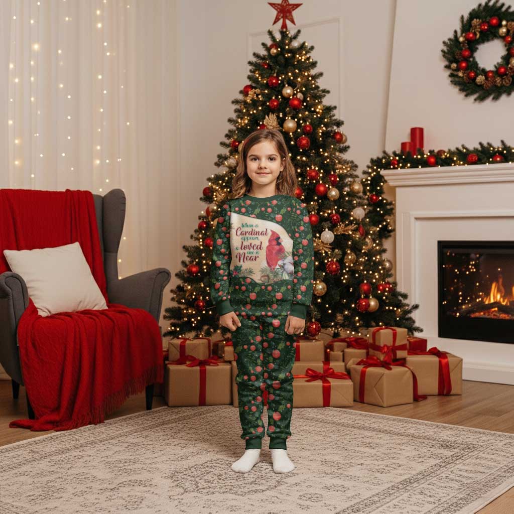 Cardinal Christmas Pajama Set Love Near The Xmas - Wonder Print Shop