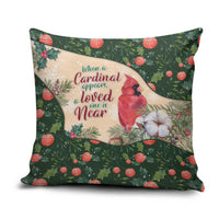 Memorial Cardinal Christmas Pillow Cover When A Cardinal Appears Loved One Is Near - Wonder Print Shop