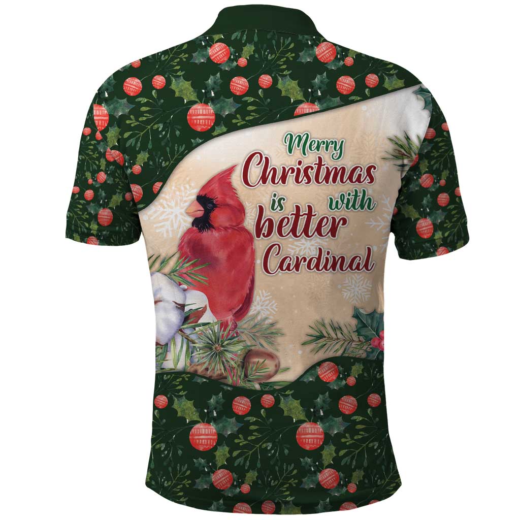 Memorial Cardinal Christmas Polo Shirt When A Cardinal Appears Loved One Is Near - Wonder Print Shop