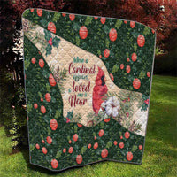 Memorial Cardinal Christmas Quilt When A Cardinal Appears Loved One Is Near - Wonder Print Shop