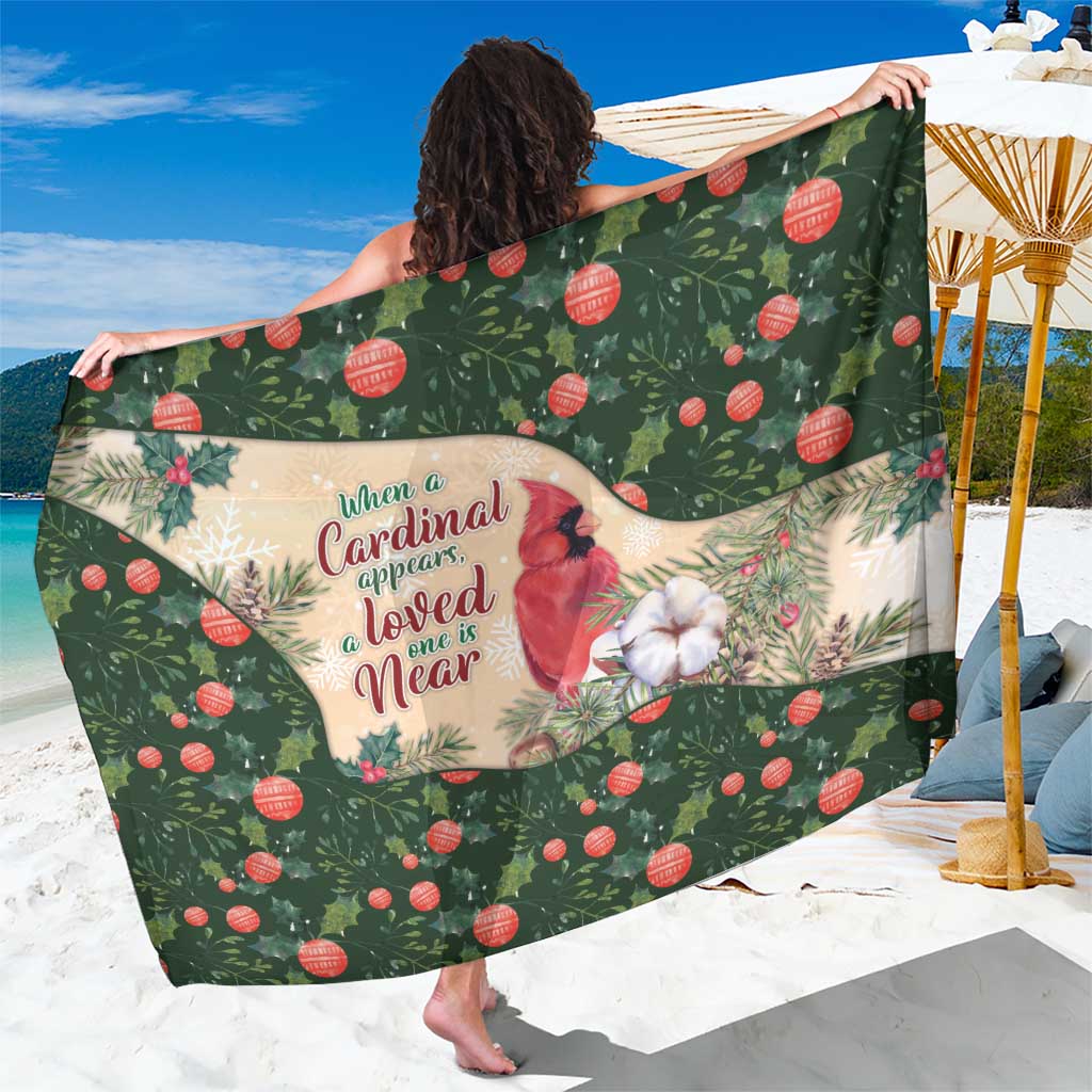 Memorial Cardinal Christmas Sarong When A Cardinal Appears Loved One Is Near - Wonder Print Shop
