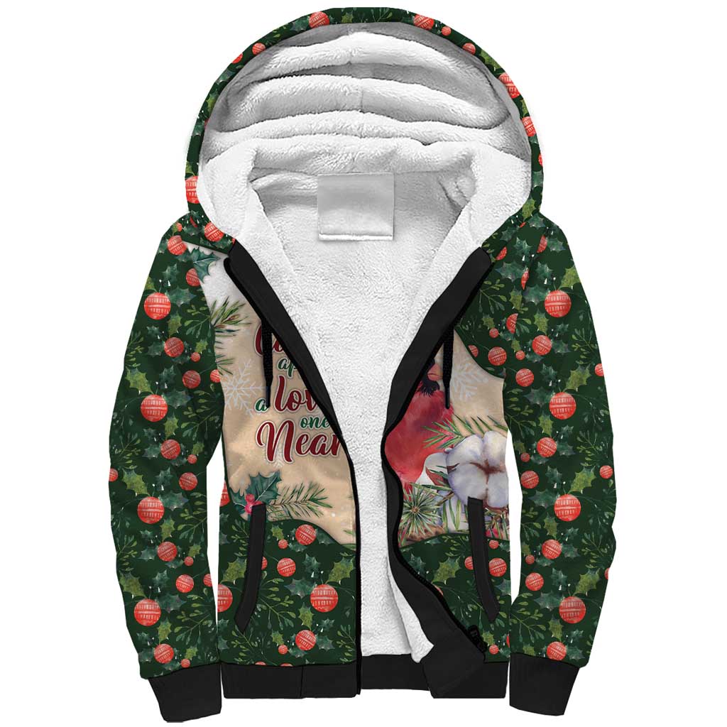 Memorial Cardinal Christmas Sherpa Hoodie When A Cardinal Appears Loved One Is Near - Wonder Print Shop