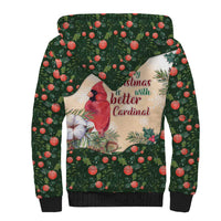 Memorial Cardinal Christmas Sherpa Hoodie When A Cardinal Appears Loved One Is Near - Wonder Print Shop