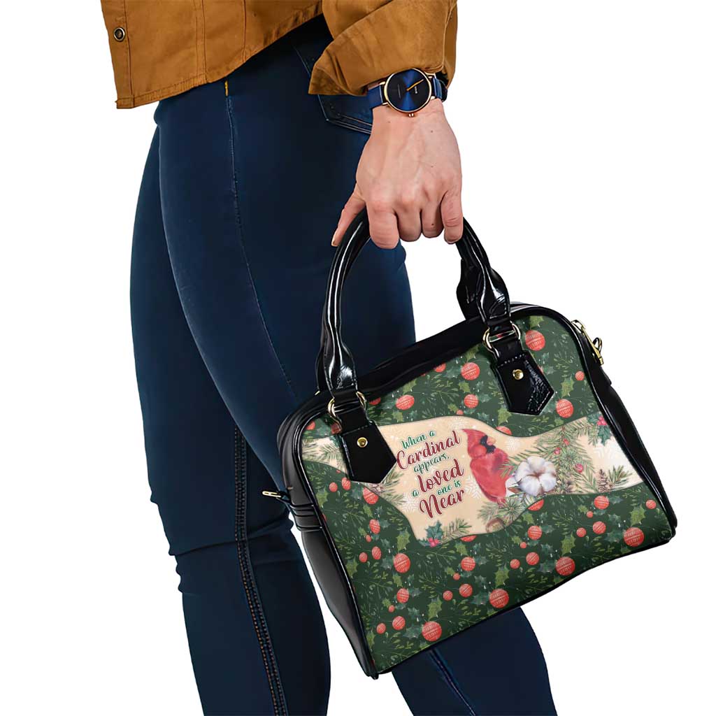 Memorial Cardinal Christmas Shoulder Handbag When A Cardinal Appears Loved One Is Near - Wonder Print Shop