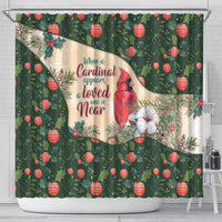 Memorial Cardinal Christmas Shower Curtain When A Cardinal Appears Loved One Is Near - Wonder Print Shop