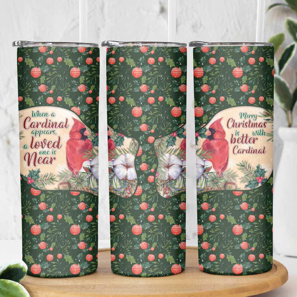 Memorial Cardinal Christmas Skinny Tumbler When A Cardinal Appears Loved One Is Near - Wonder Print Shop