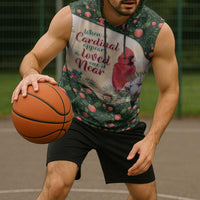 Memorial Cardinal Christmas Sleeveless Hoodie When A Cardinal Appears Loved One Is Near - Wonder Print Shop