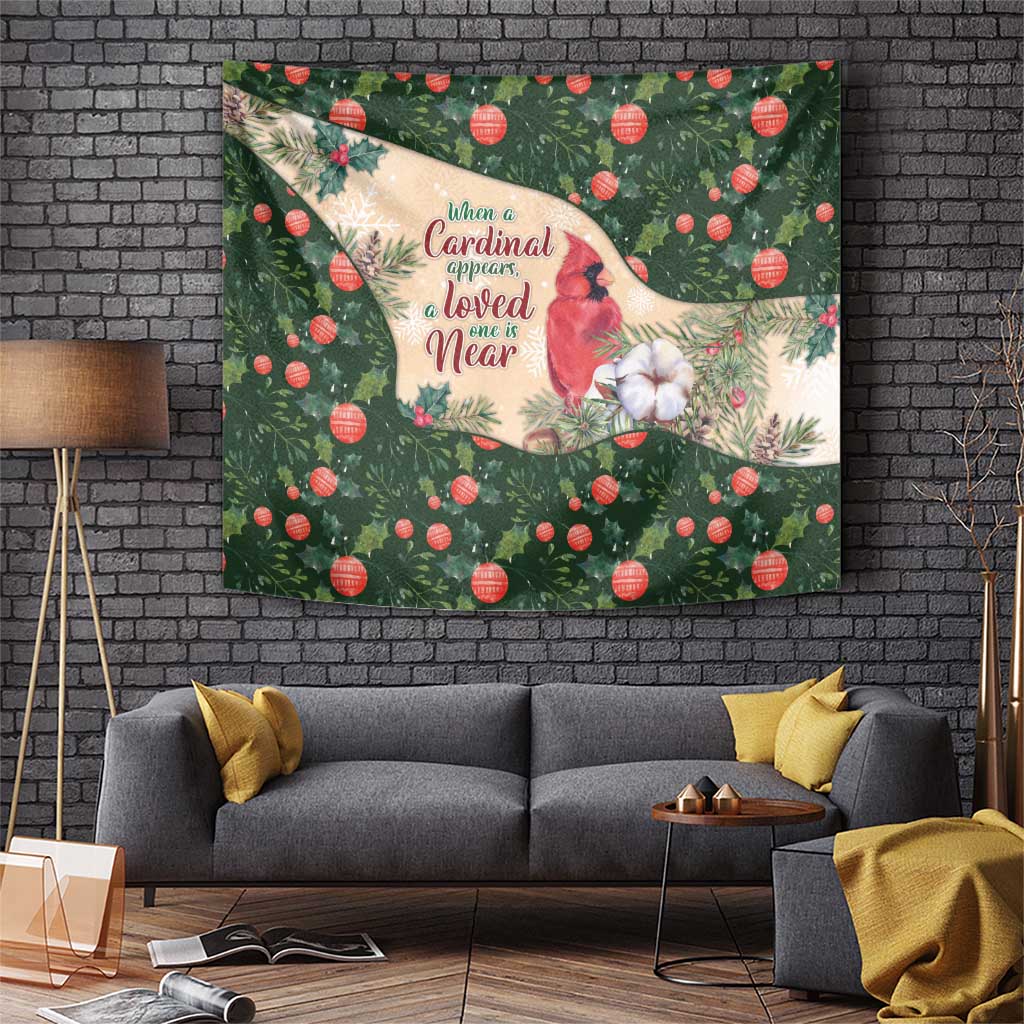 Memorial Cardinal Christmas Tapestry When A Cardinal Appears Loved One Is Near - Wonder Print Shop