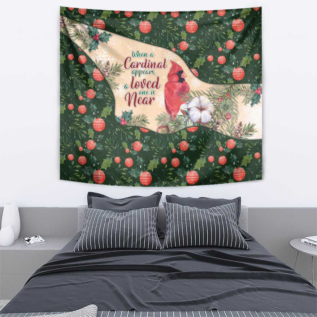 Memorial Cardinal Christmas Tapestry When A Cardinal Appears Loved One Is Near - Wonder Print Shop