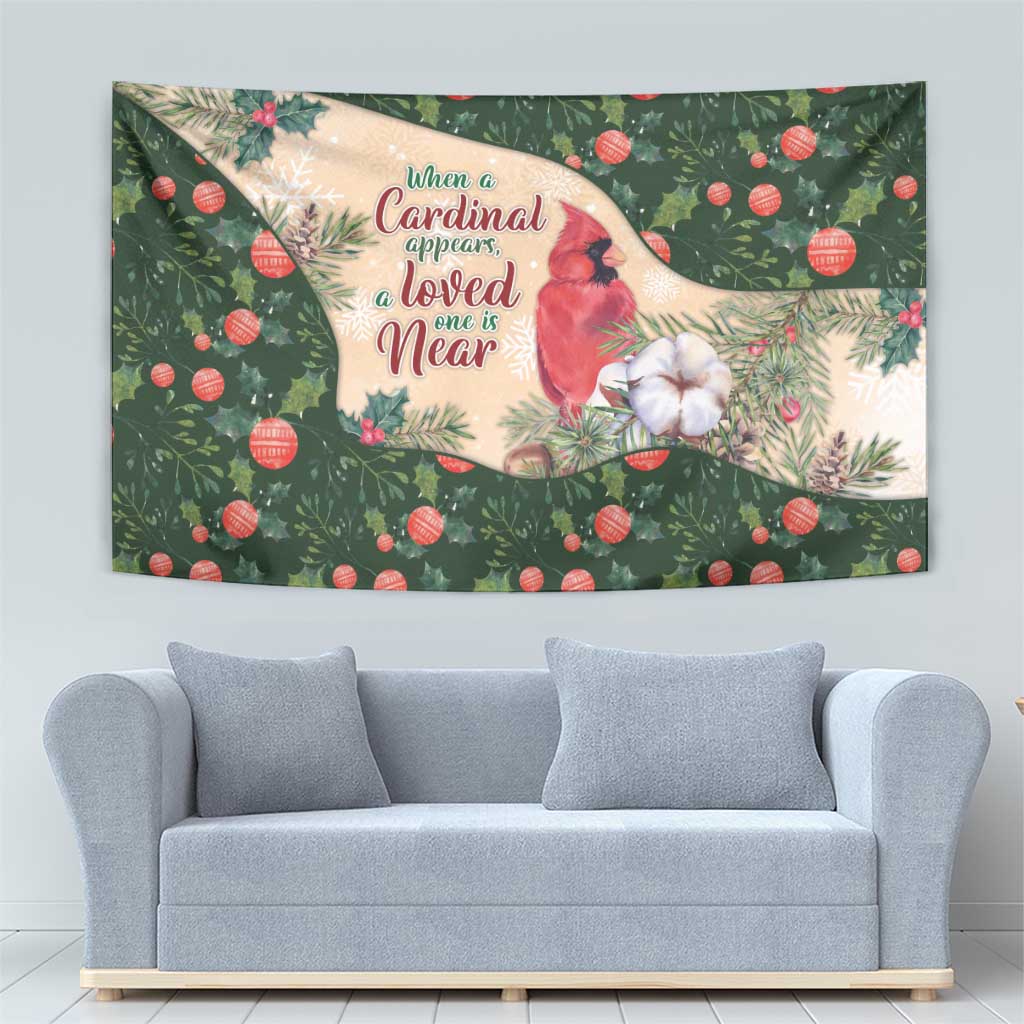 Memorial Cardinal Christmas Tapestry When A Cardinal Appears Loved One Is Near - Wonder Print Shop