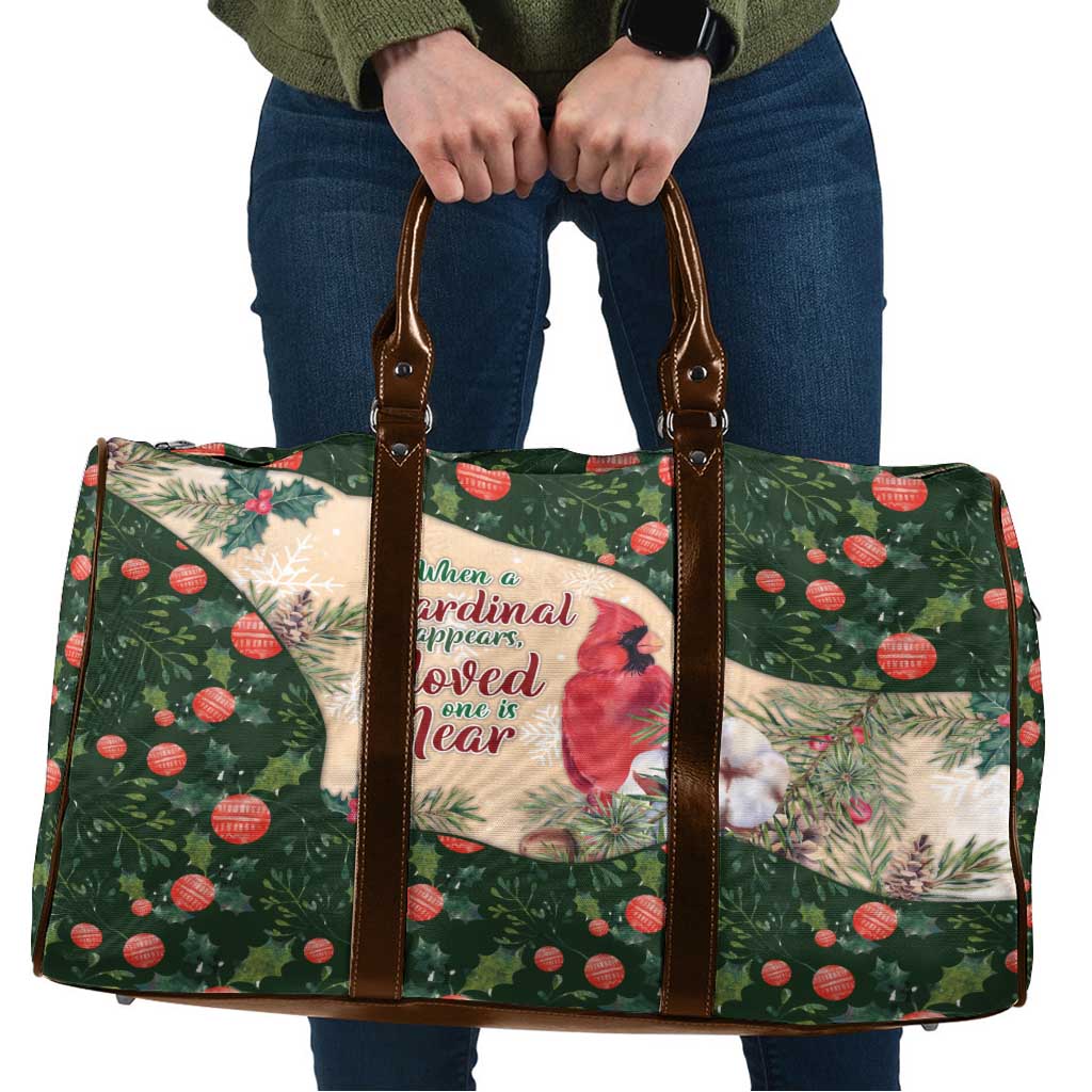 Memorial Cardinal Christmas Travel Bag When A Cardinal Appears Loved One Is Near - Wonder Print Shop
