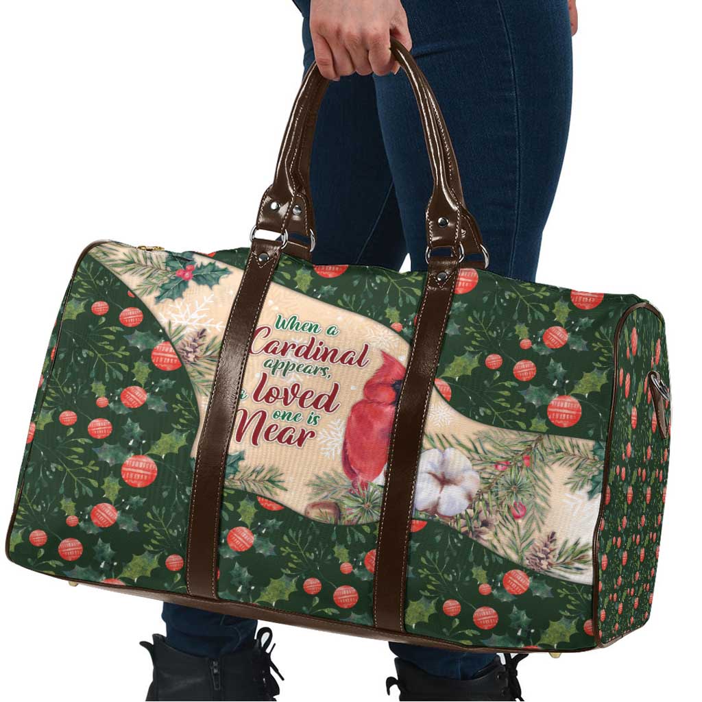Memorial Cardinal Christmas Travel Bag When A Cardinal Appears Loved One Is Near - Wonder Print Shop