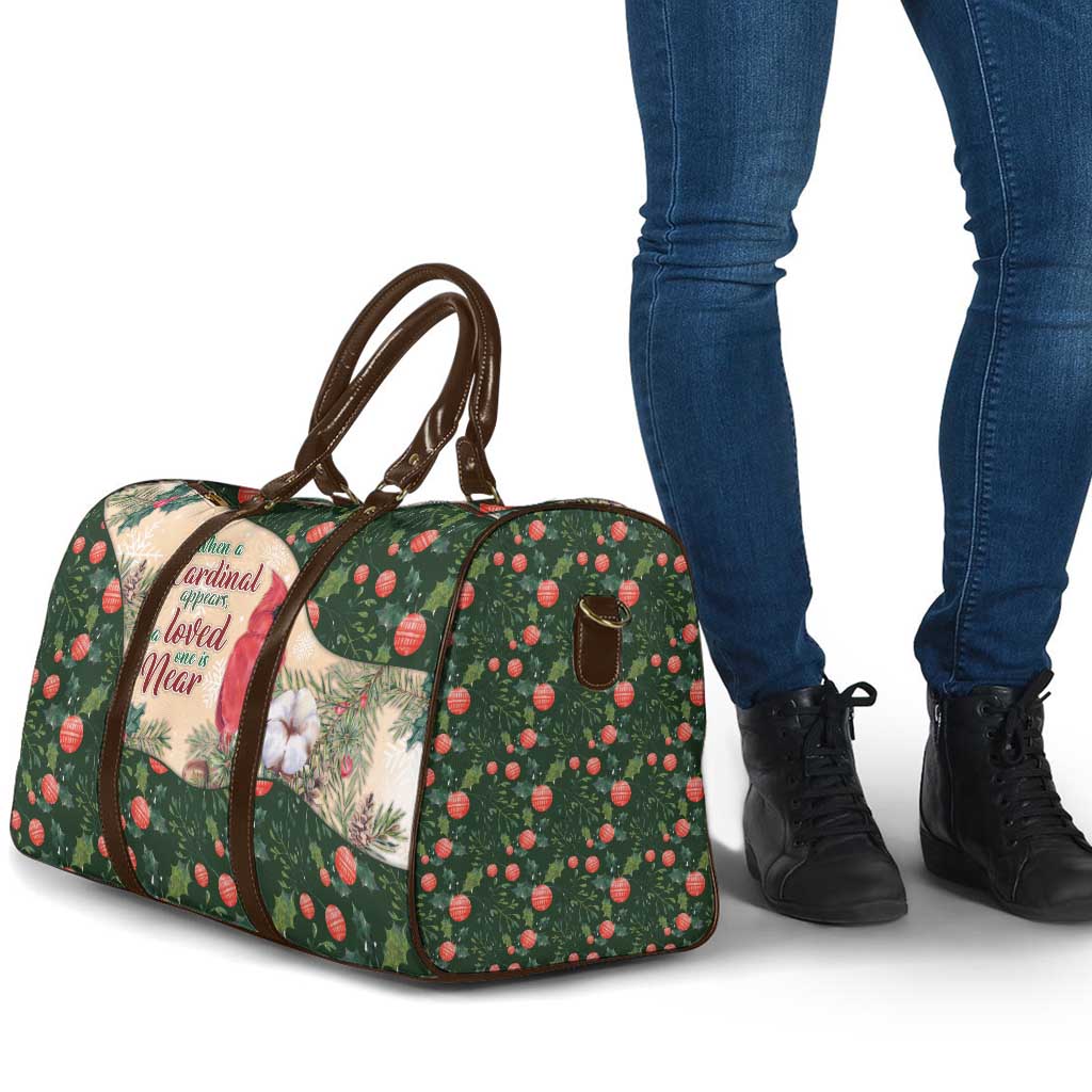 Memorial Cardinal Christmas Travel Bag When A Cardinal Appears Loved One Is Near - Wonder Print Shop